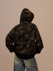 [VALENTINE SPECIAL] GKIKZ CAMOUFLAGE DRAGON PRINT ZIPPER HOODIE