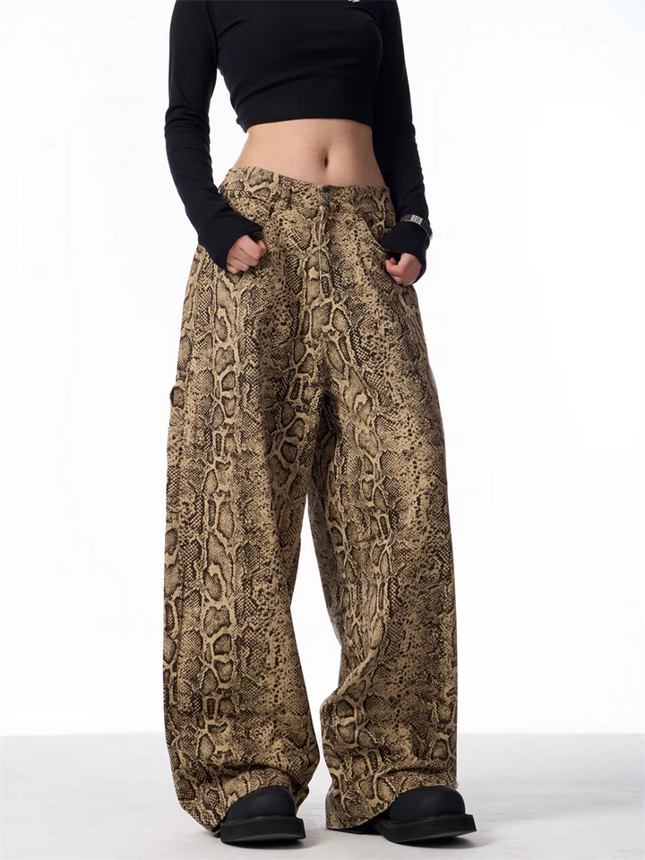 GKIKZ SERPENTINE WIDE-LEG PANTS