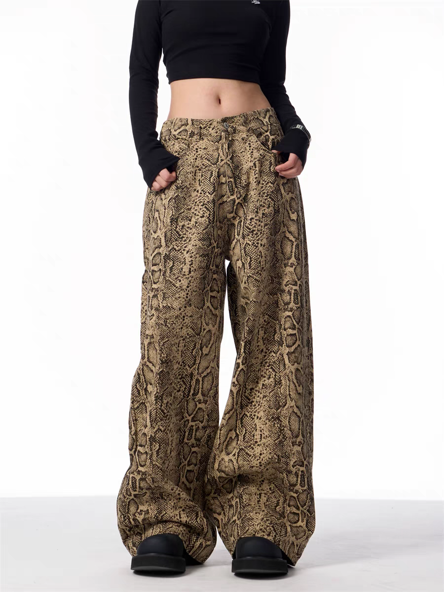 GKIKZ SERPENTINE WIDE-LEG PANTS