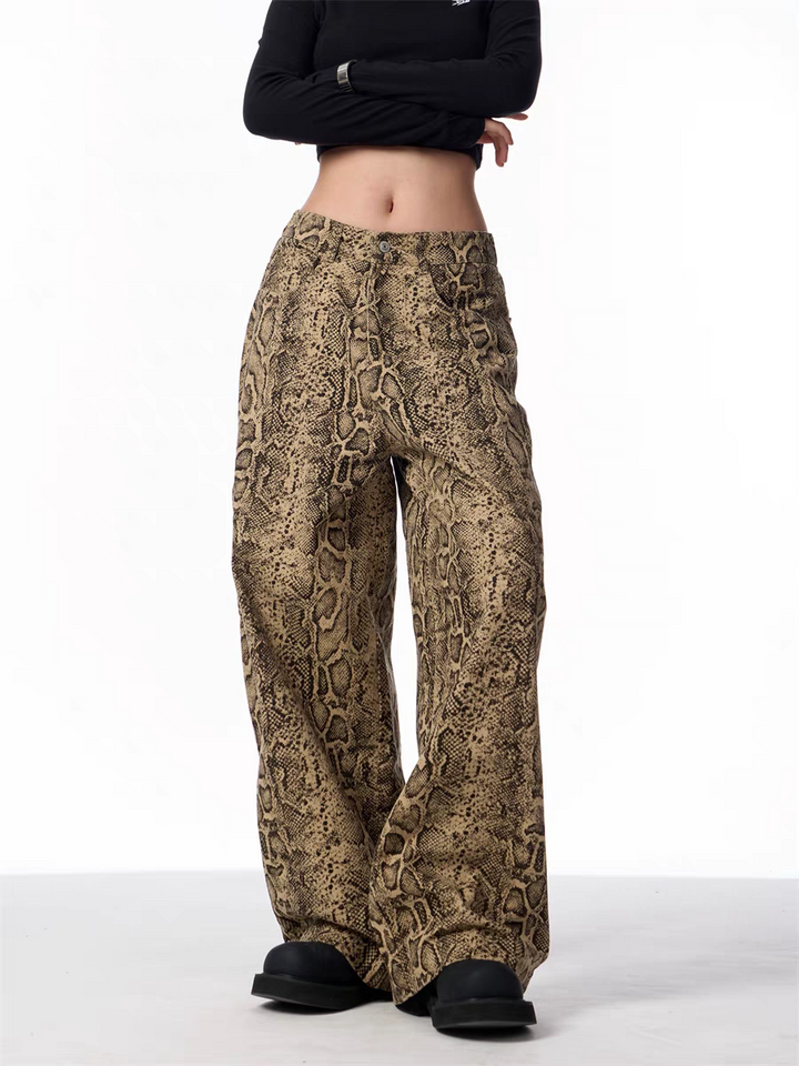 GKIKZ SERPENTINE WIDE-LEG PANTS