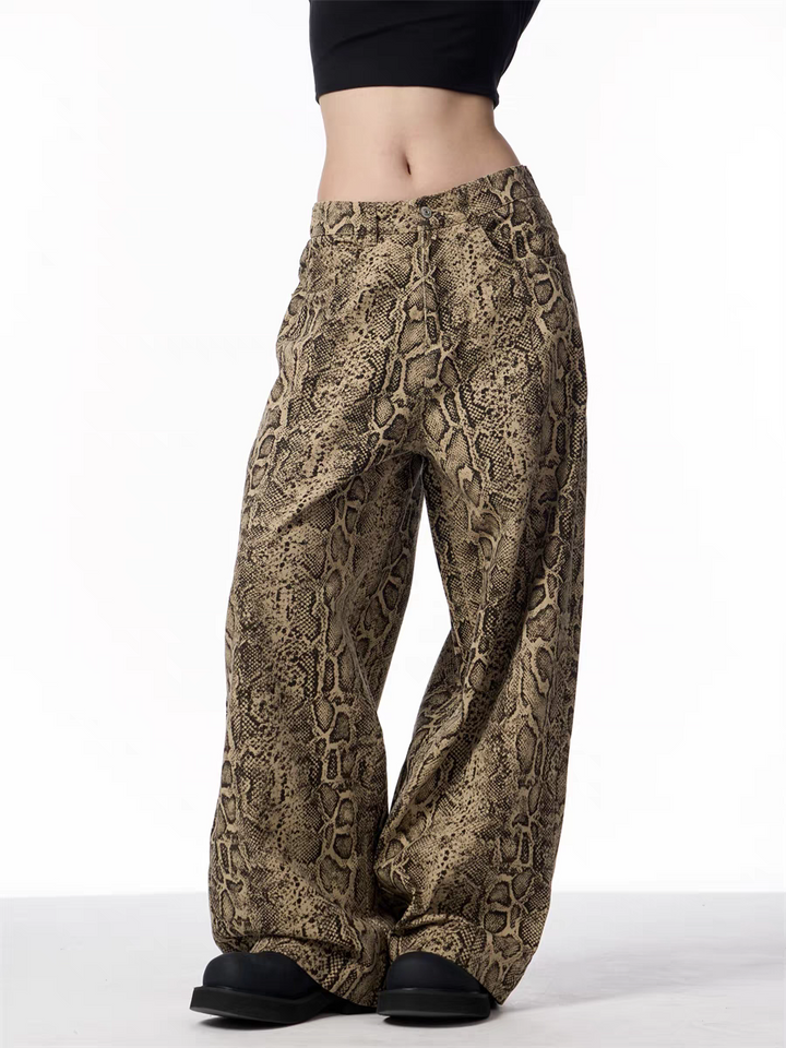 GKIKZ SERPENTINE WIDE-LEG PANTS