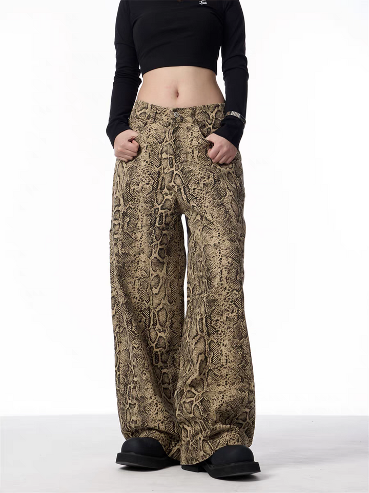 GKIKZ SERPENTINE WIDE-LEG PANTS