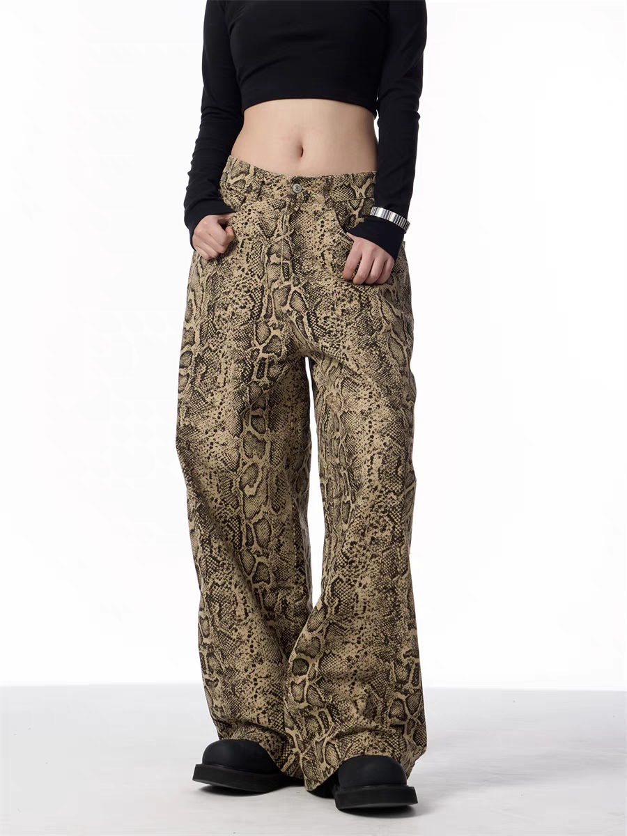 GKIKZ SERPENTINE WIDE-LEG PANTS