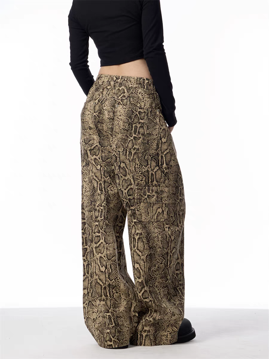 GKIKZ SERPENTINE WIDE-LEG PANTS