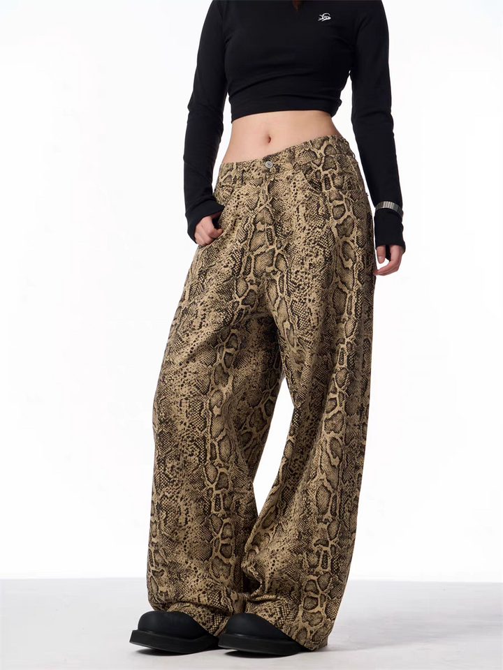 GKIKZ SERPENTINE WIDE-LEG PANTS