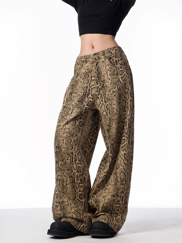 GKIKZ SERPENTINE WIDE-LEG PANTS