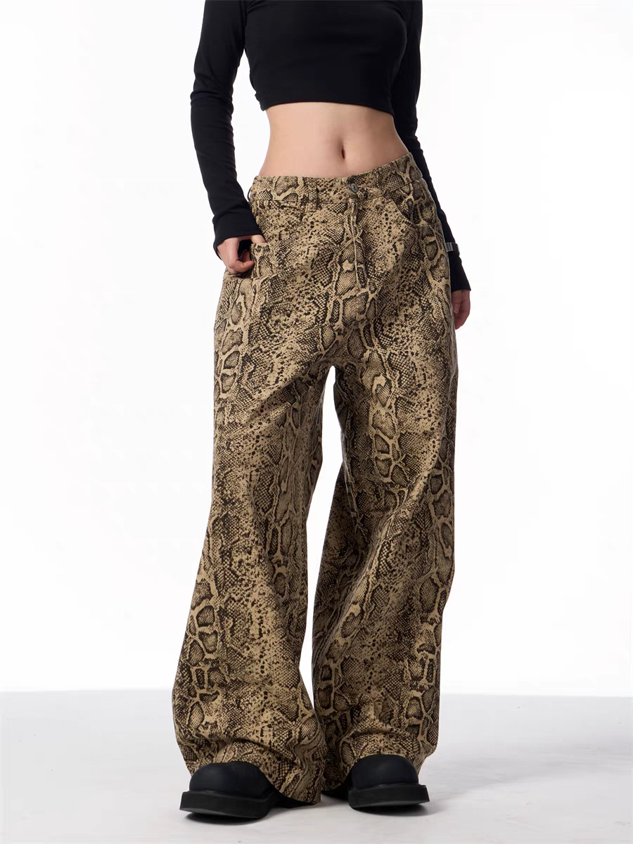 GKIKZ SERPENTINE WIDE-LEG PANTS