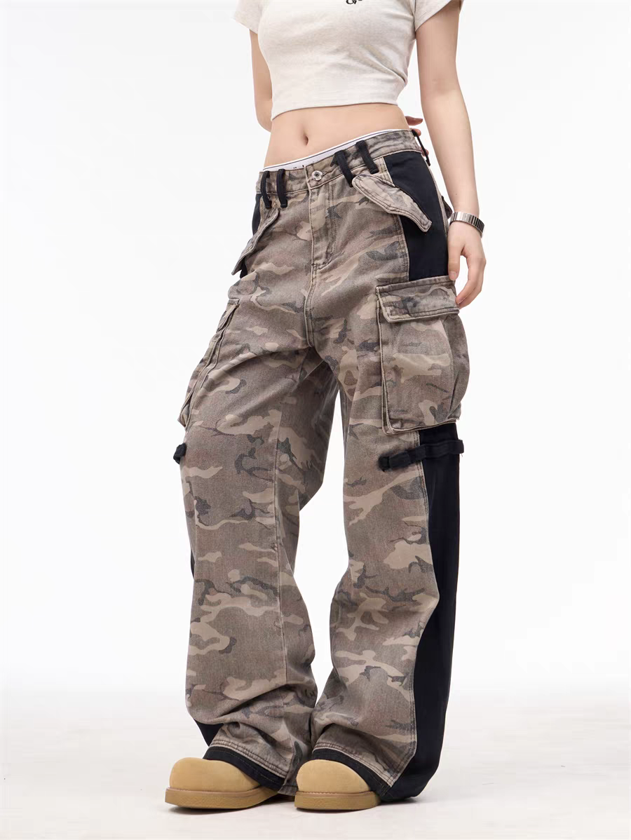 GKIKZ CAMO PANEL UTILITY CARGO PANTS