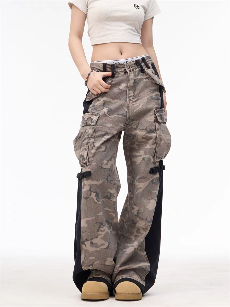 GKIKZ CAMO PANEL UTILITY CARGO PANTS