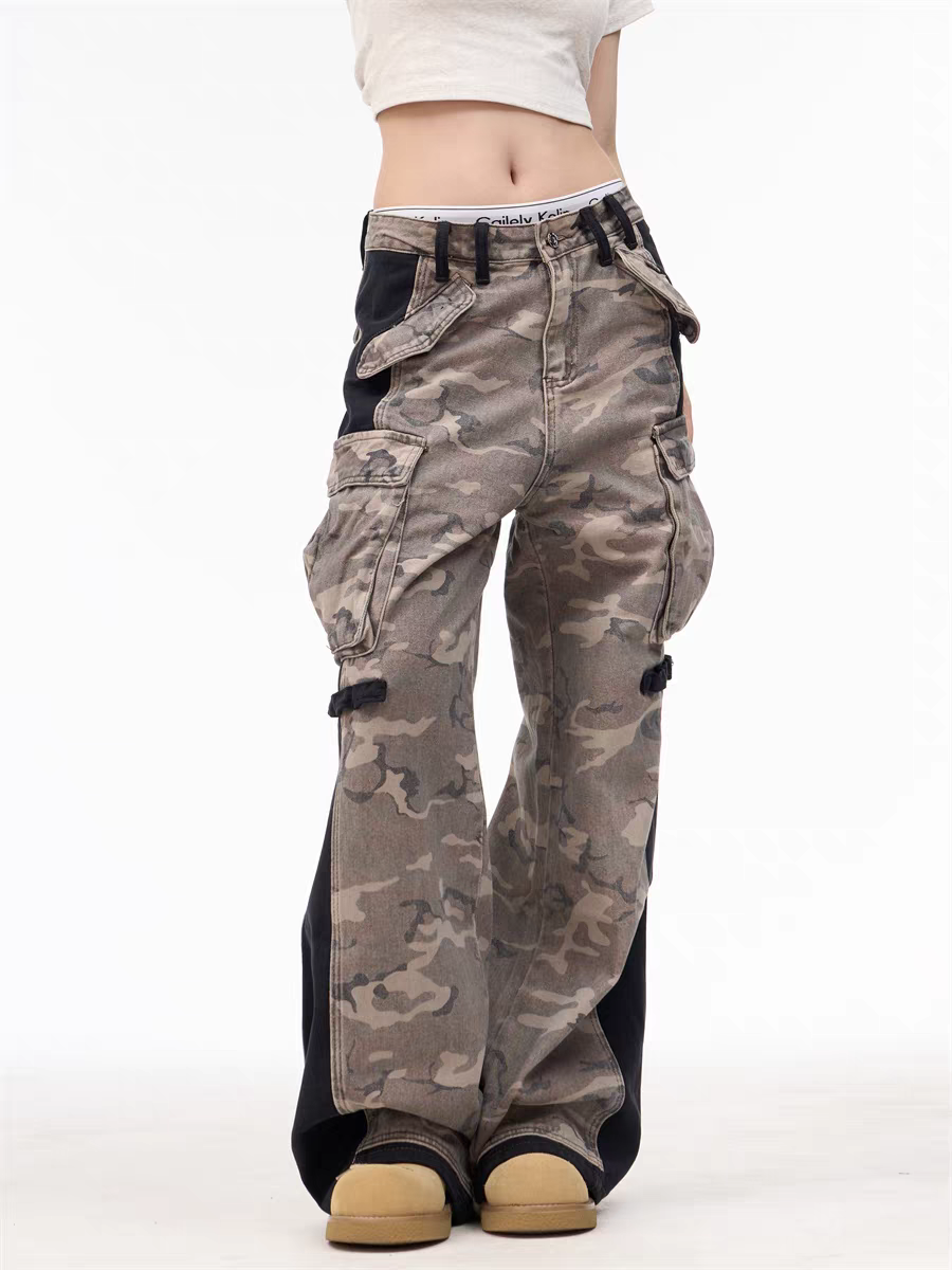 GKIKZ CAMO PANEL UTILITY CARGO PANTS