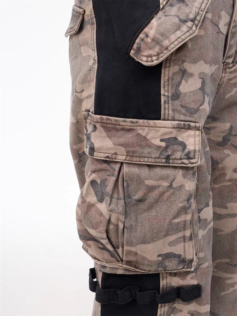 GKIKZ CAMO PANEL UTILITY CARGO PANTS