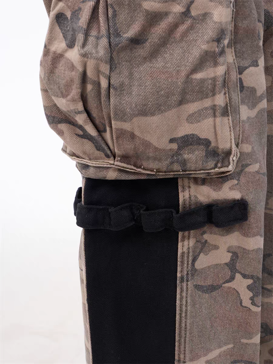 GKIKZ CAMO PANEL UTILITY CARGO PANTS