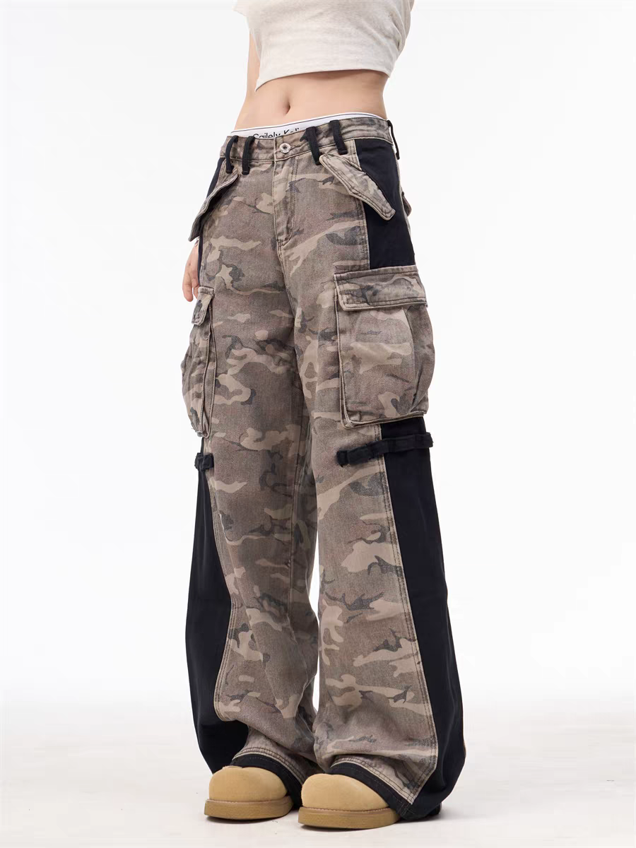 GKIKZ CAMO PANEL UTILITY CARGO PANTS