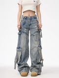 Heavy-Duty Utility Pockets Denim Cargo