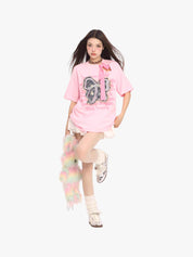 [25SS NEW ARRIVAL] GKIKZ VINTAGE BOW ATTACHMENT TEES