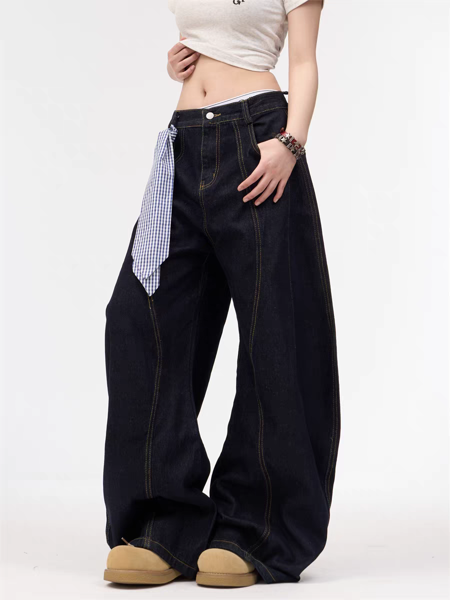 GKIKZ WASHED MACHETE WIDE-LEG HEAVY DENIM