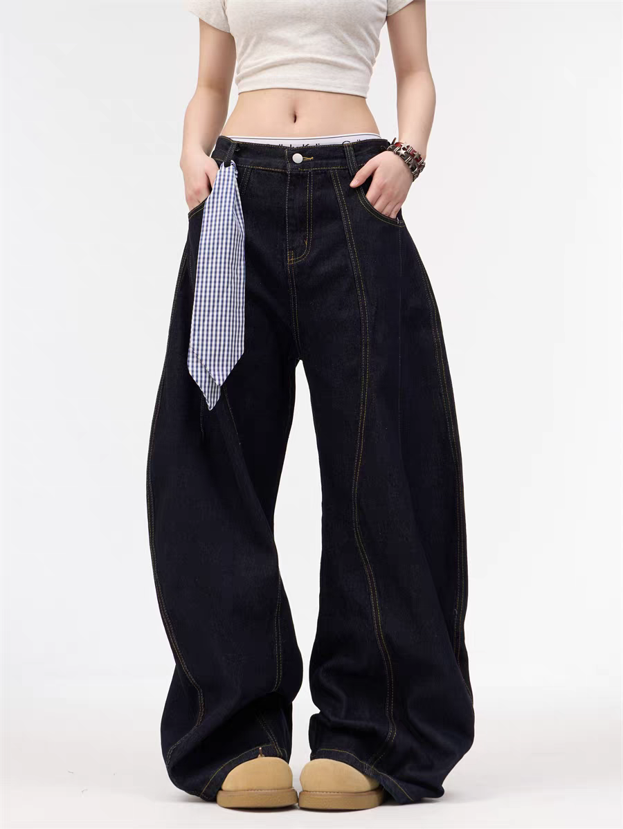 [25SS NEW ARRIVAL] GKIKZ WASHED MACHETE WIDE-LEG HEAVY DENIM