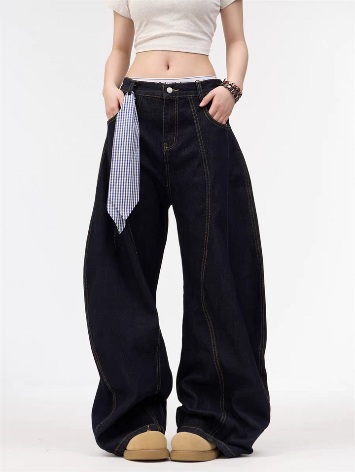 GKIKZ WASHED MACHETE WIDE-LEG HEAVY DENIM