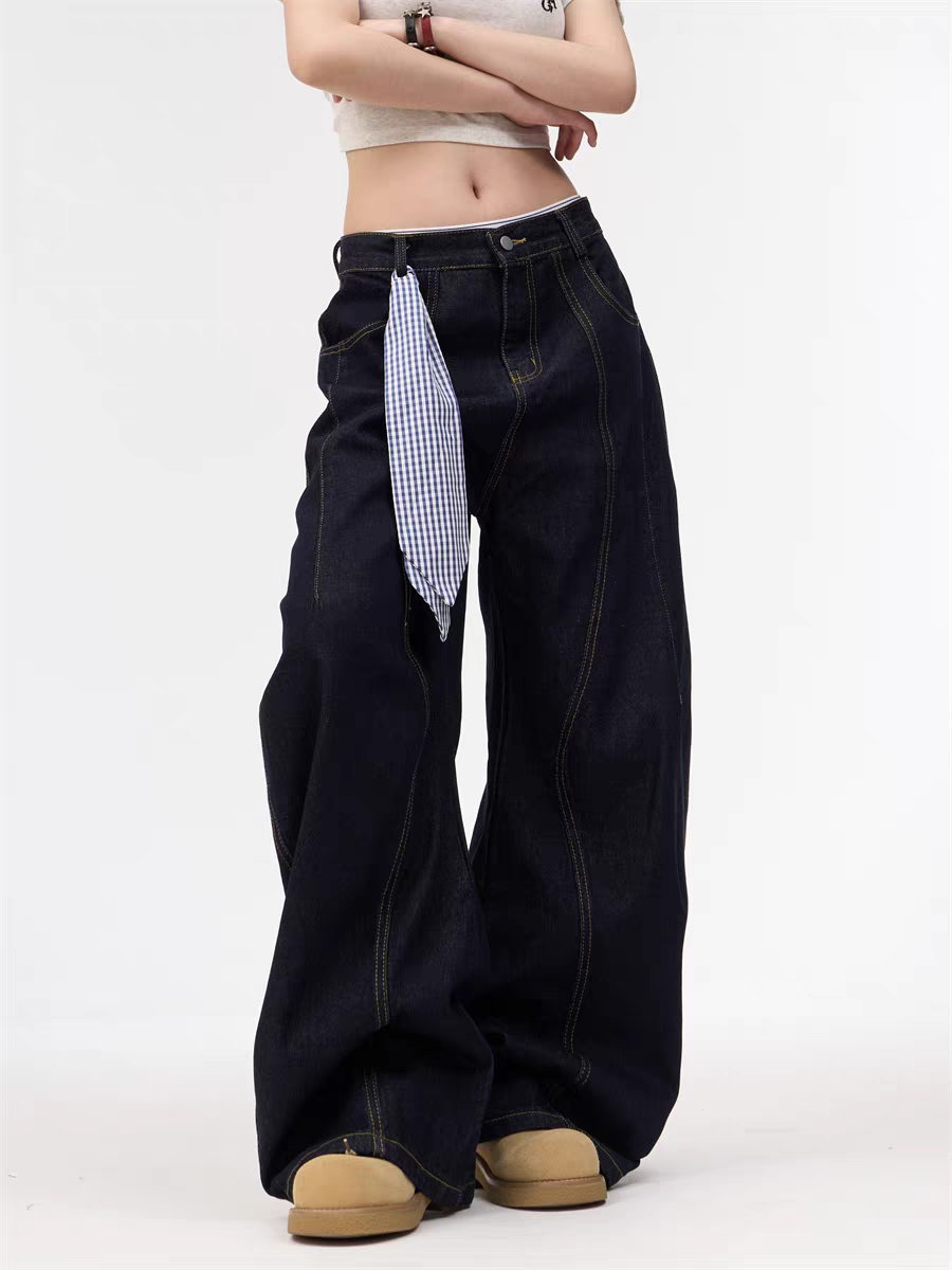 GKIKZ WASHED MACHETE WIDE-LEG HEAVY DENIM