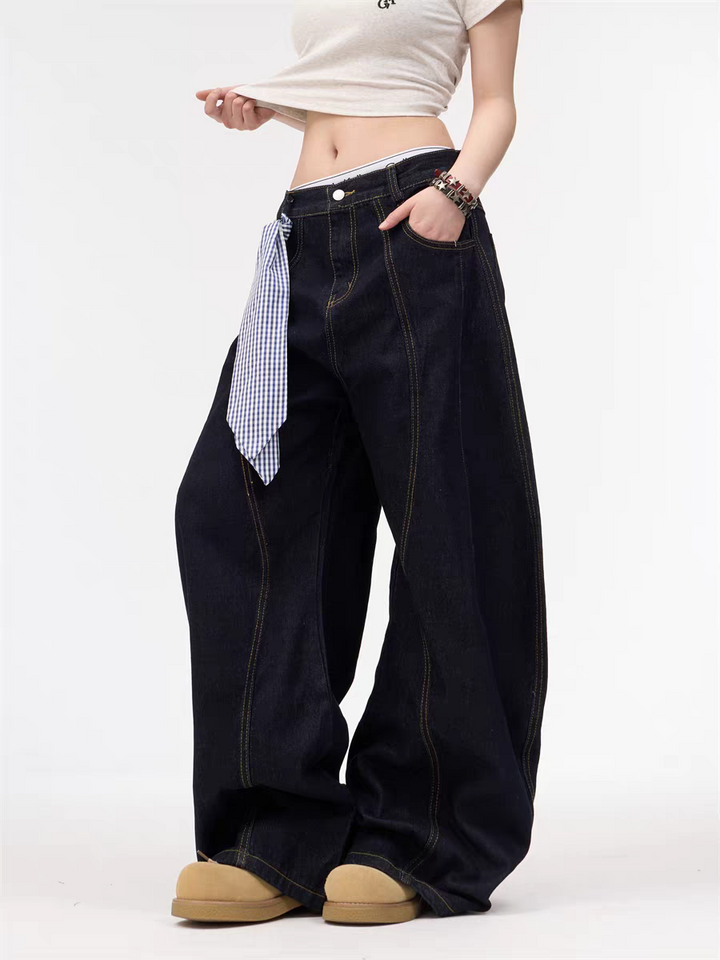 GKIKZ WASHED MACHETE WIDE-LEG HEAVY DENIM