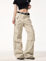 [25SS NEW ARRIVAL] GKIKZ UTILITY WIDE-LEG CARGO PANTS