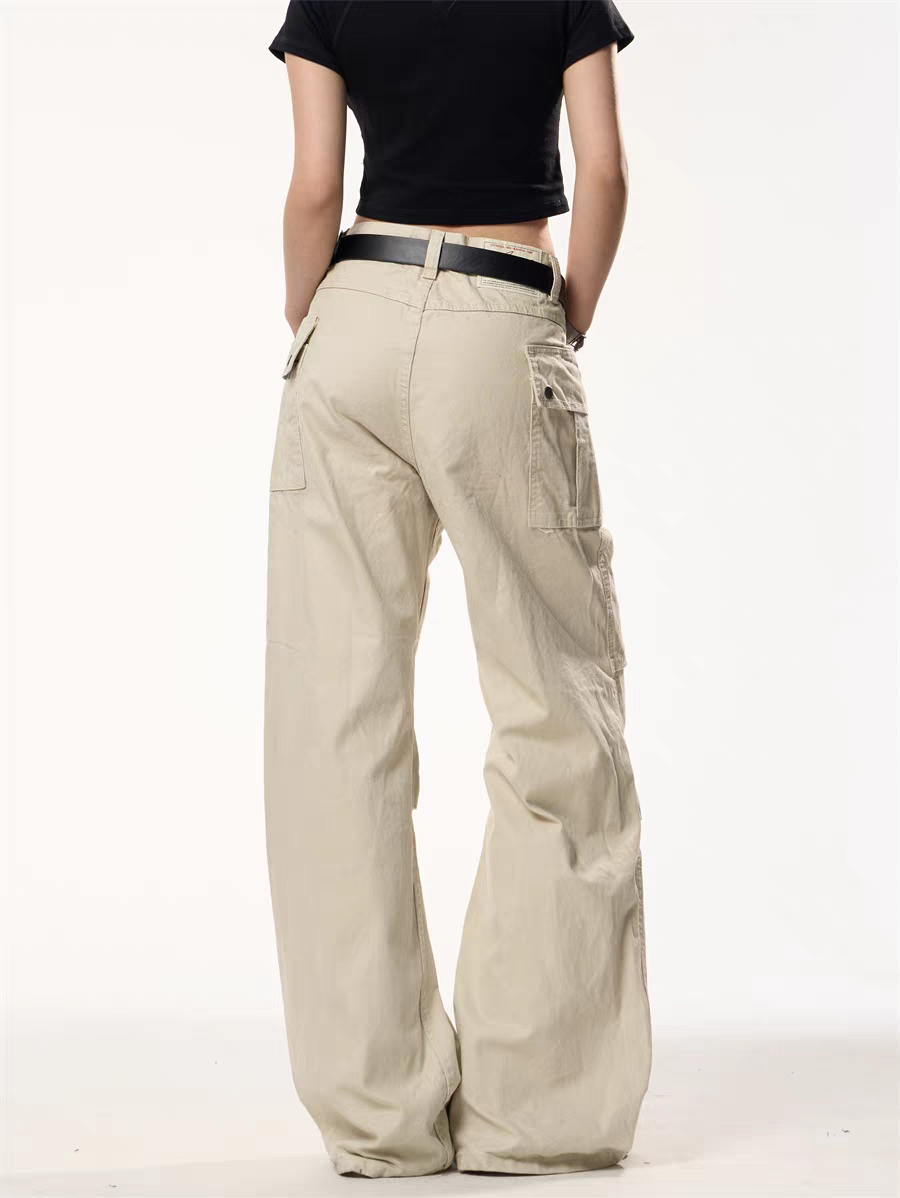 [25SS NEW ARRIVAL] GKIKZ UTILITY WIDE-LEG CARGO PANTS