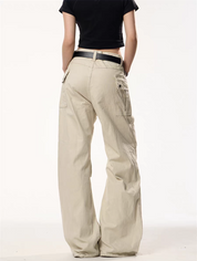 [25SS NEW ARRIVAL] GKIKZ UTILITY WIDE-LEG CARGO PANTS