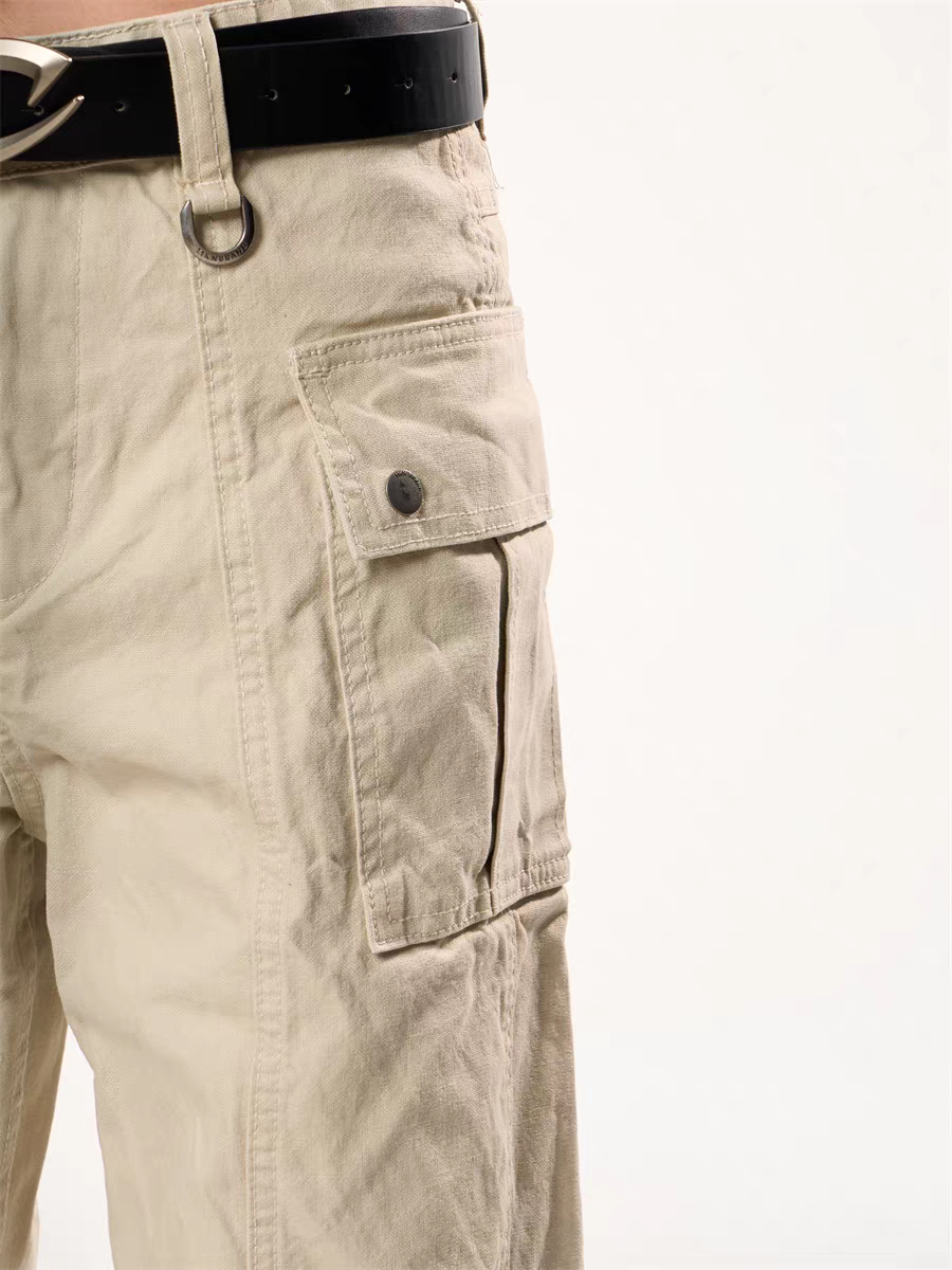 [25SS NEW ARRIVAL] GKIKZ UTILITY WIDE-LEG CARGO PANTS