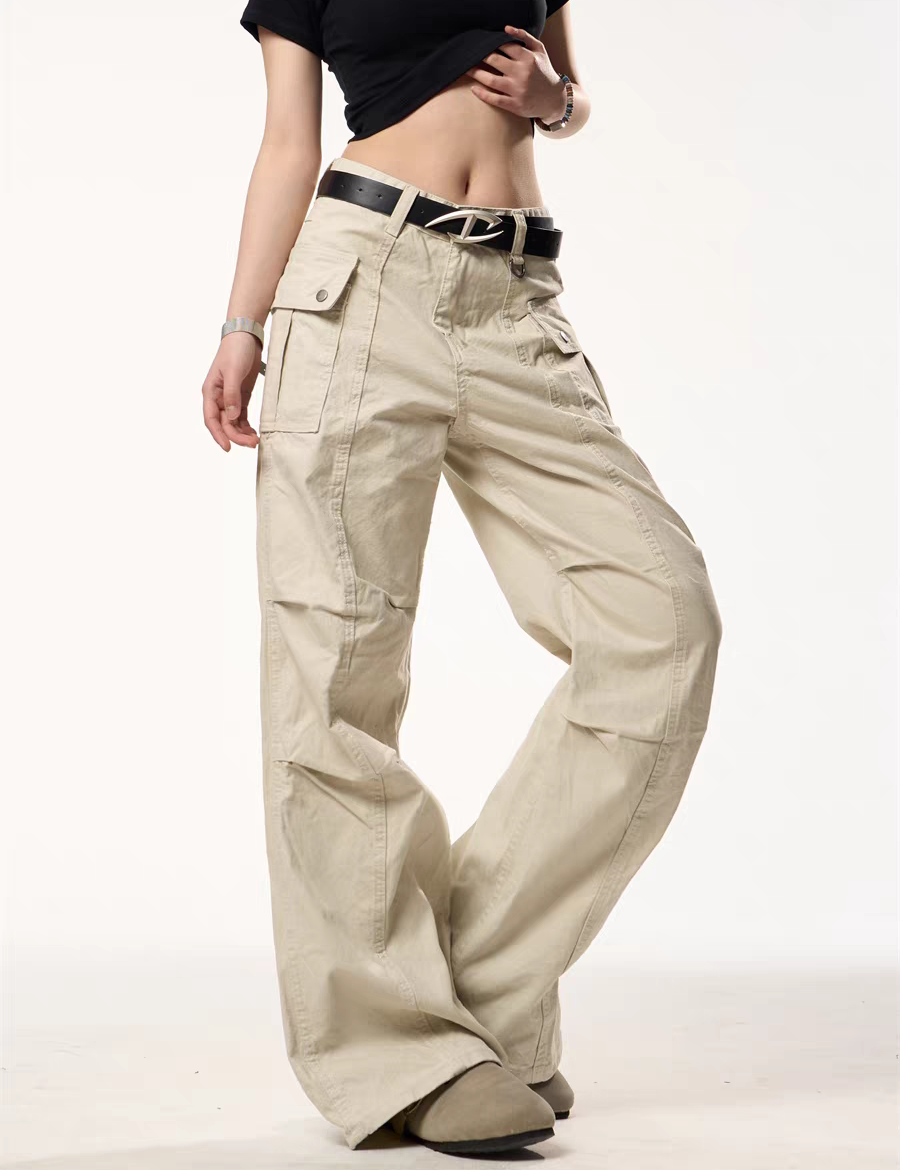 GKIKZ UTILITY WIDE-LEG CARGO PANTS