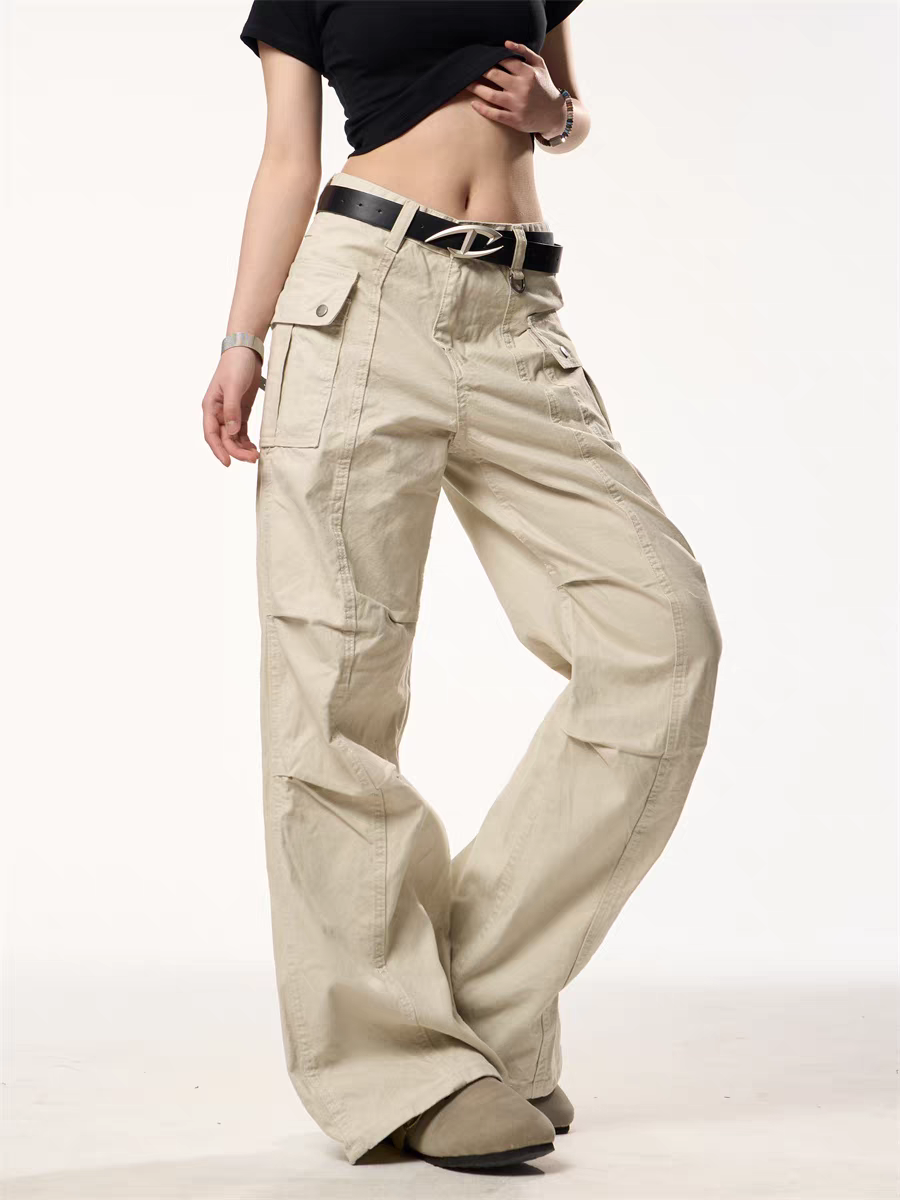 GKIKZ UTILITY WIDE-LEG CARGO PANTS