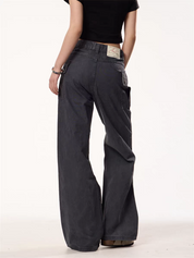 [25SS NEW ARRIVAL] GKIKZ UTILITY WIDE-LEG CARGO PANTS