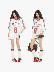 [25SS NEW ARRIVAL] GKIKZ STRIPES "8" OVERSIZED JERSEY