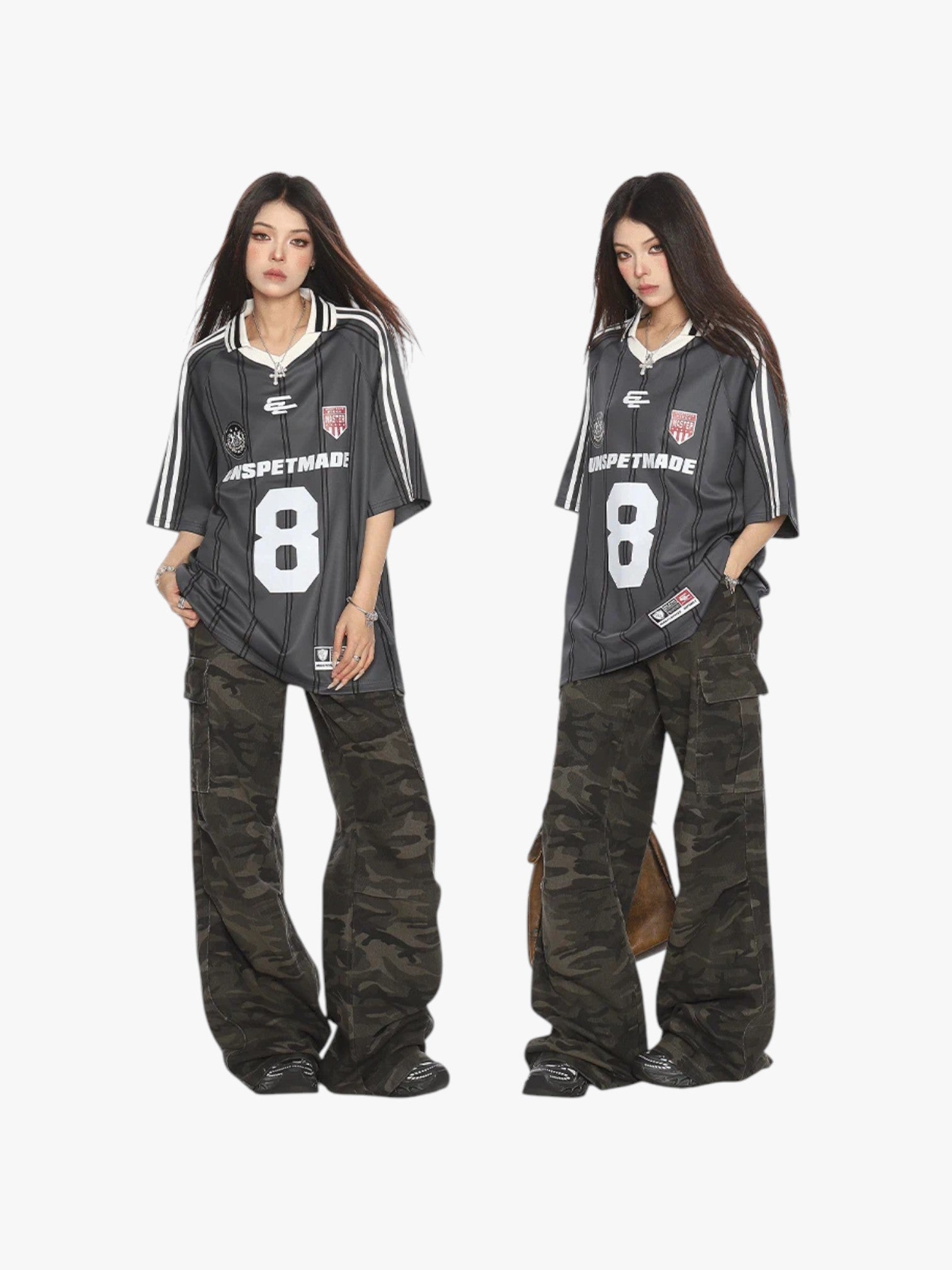 [25SS NEW ARRIVAL] GKIKZ STRIPES "8" OVERSIZED JERSEY
