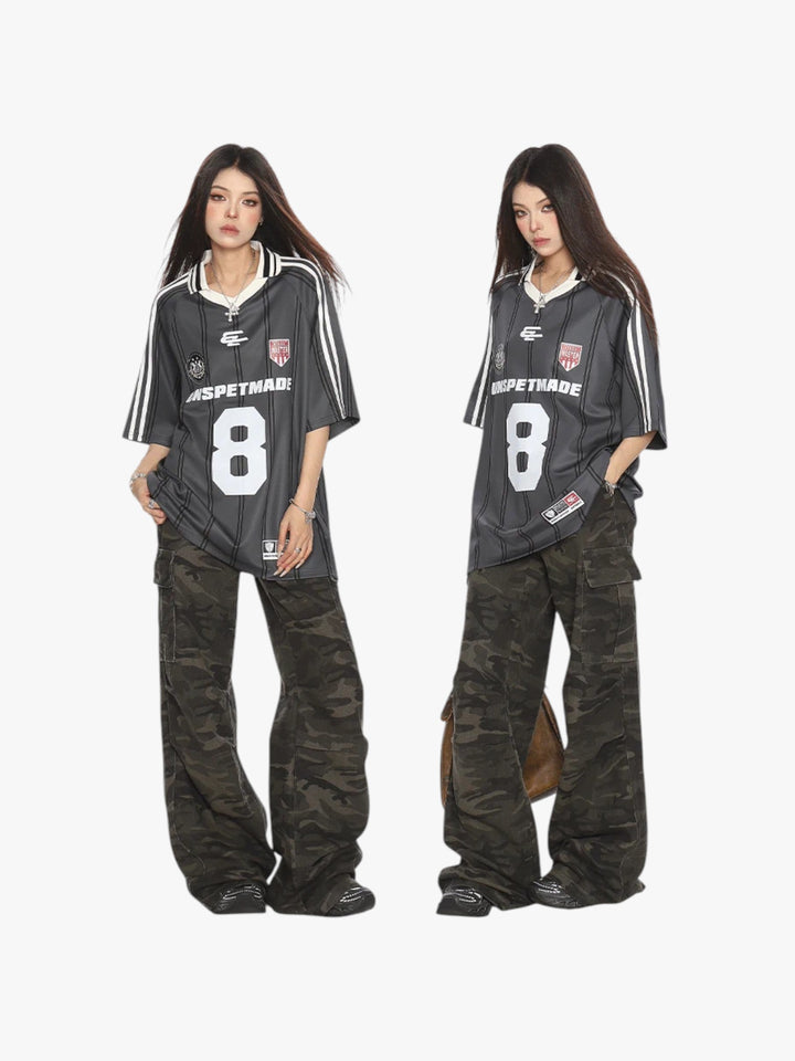 GKIKZ STRIPES "8" OVERSIZED JERSEY