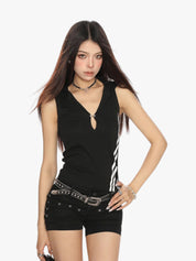 [25SS NEW ARRIVAL] GKIKZ CAT V DEEP HOODED SLIM-FIT TOP