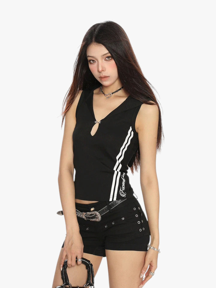 GKIKZ CAT V DEEP HOODED SLIM-FIT TOP