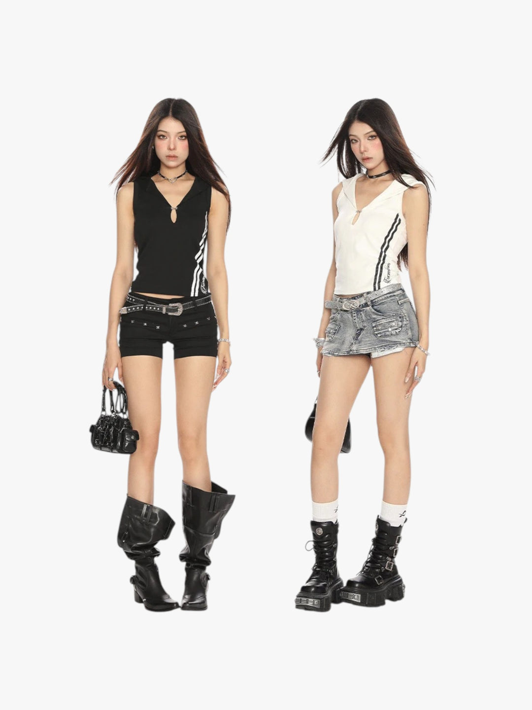 GKIKZ CAT V DEEP HOODED SLIM-FIT TOP