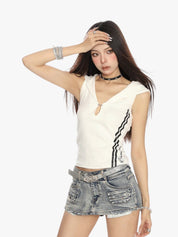 [25SS NEW ARRIVAL] GKIKZ CAT V DEEP HOODED SLIM-FIT TOP