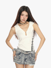 [25SS NEW ARRIVAL] GKIKZ CAT V DEEP HOODED SLIM-FIT TOP
