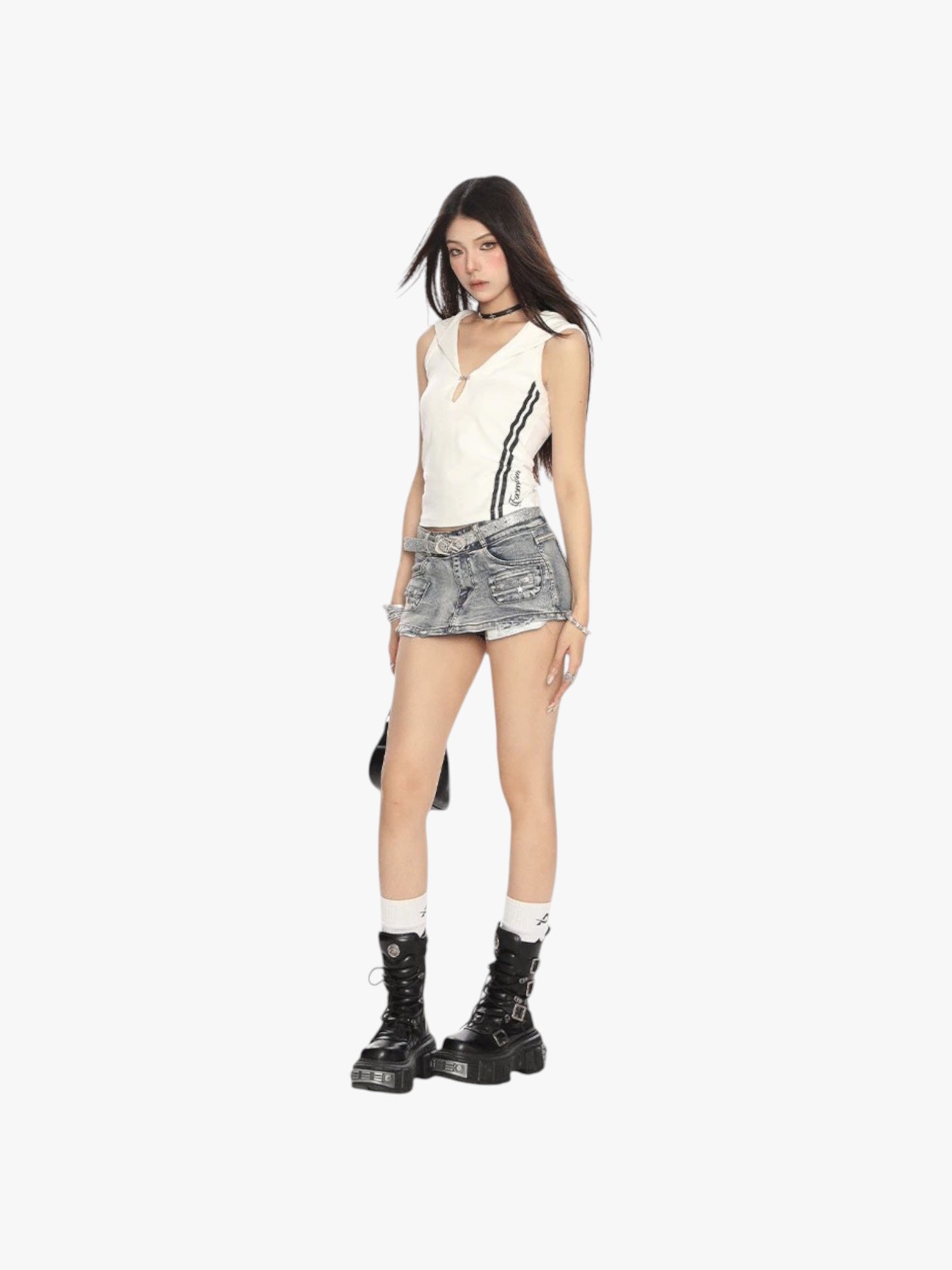 [25SS NEW ARRIVAL] GKIKZ CAT V DEEP HOODED SLIM-FIT TOP