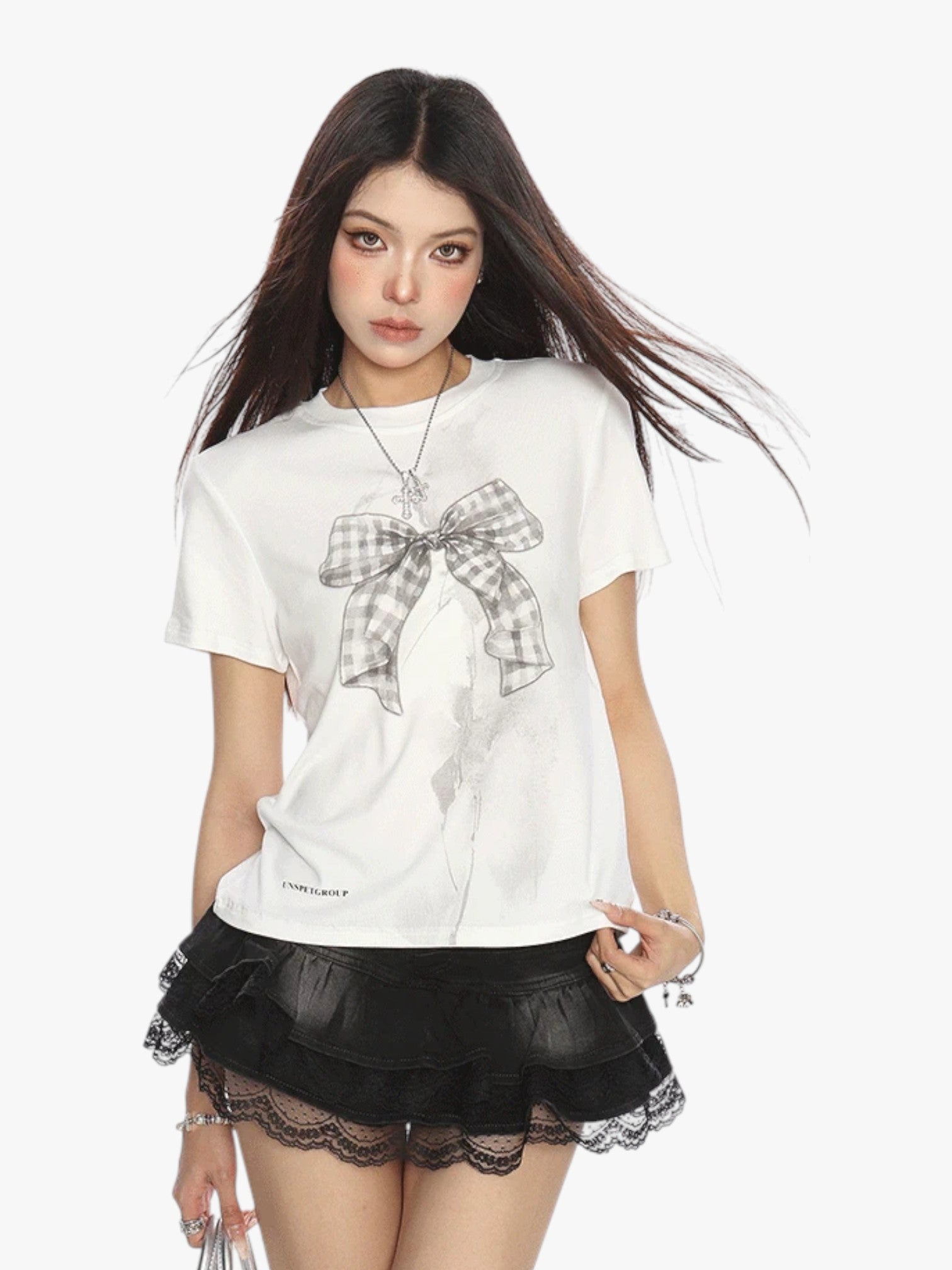 [25SS NEW ARRIVAL] GKIKZ BOW GRAPHIC SUMMER TEES