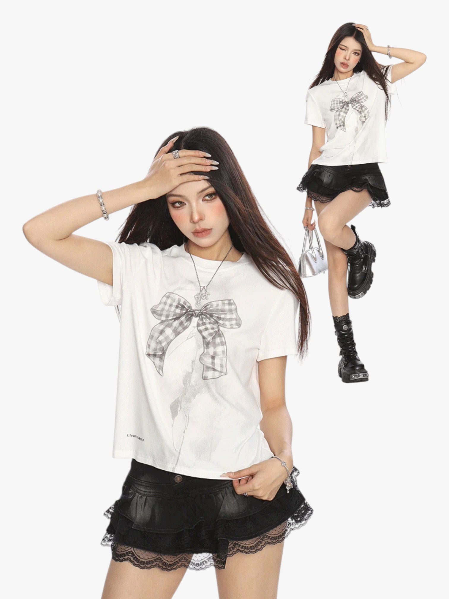 [25SS NEW ARRIVAL] GKIKZ BOW GRAPHIC SUMMER TEES