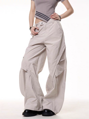 GKIKZ TECHWEAR UTILITY OVERSIZED CARGO PANTS