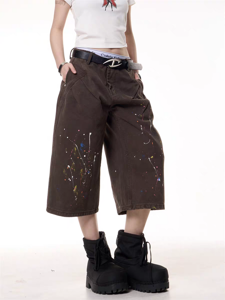 GKIKZ PAINT WARS BAGGY CARGO JORTS