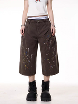 GKIKZ PAINT WARS BAGGY CARGO JORTS
