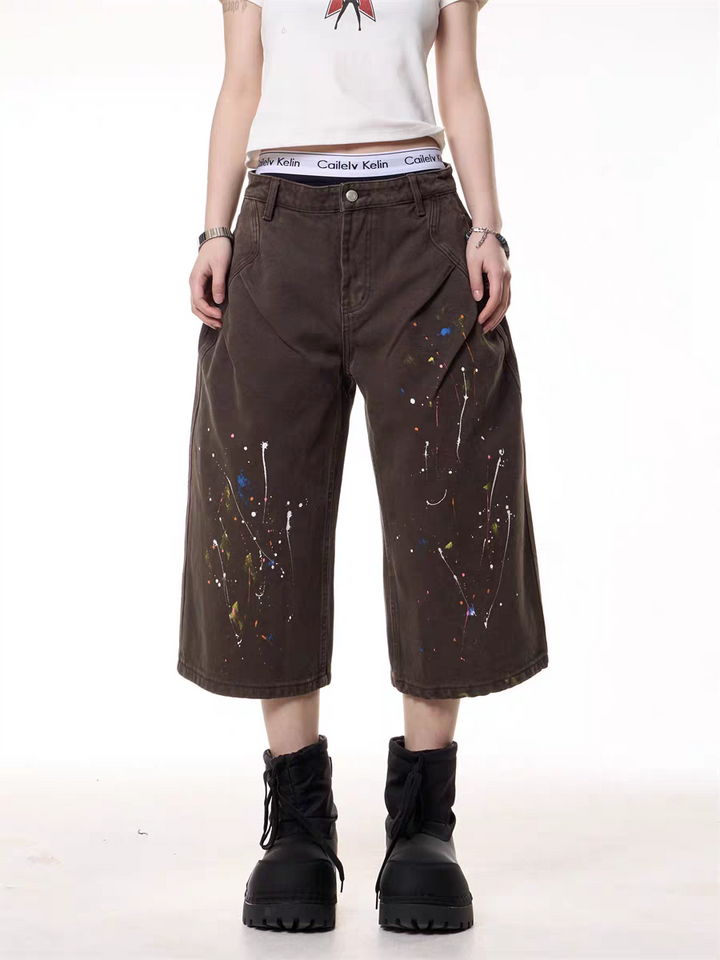 GKIKZ PAINT WARS BAGGY CARGO JORTS