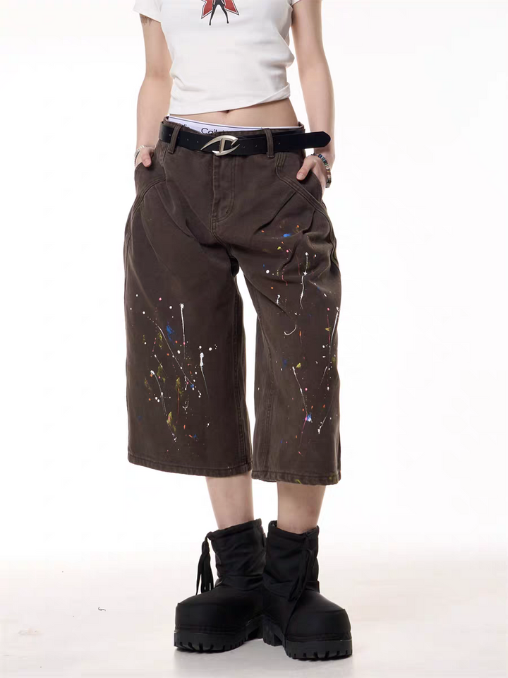 GKIKZ PAINT WARS BAGGY CARGO JORTS