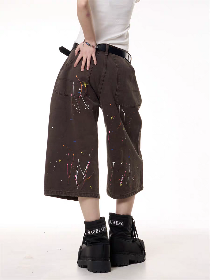 GKIKZ PAINT WARS BAGGY CARGO JORTS