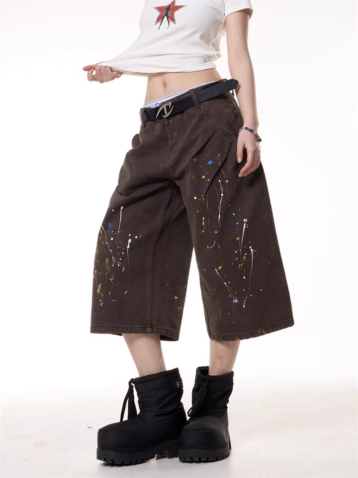 GKIKZ PAINT WARS BAGGY CARGO JORTS