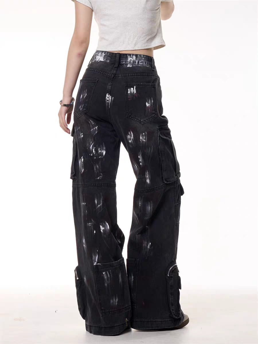 GKIKZ GRUNGE GEAR ZIPPED UTILITY PANTS
